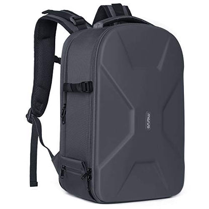MOSISO Camera Backpack, DSLR/SLR/Mirrorless Photography Camera Bag 15-16 inch Waterproof Hardshell Case with Tripod Holder&Laptop Compartment Compatible with Canon/Nikon/Sony, Gray - color: Gray