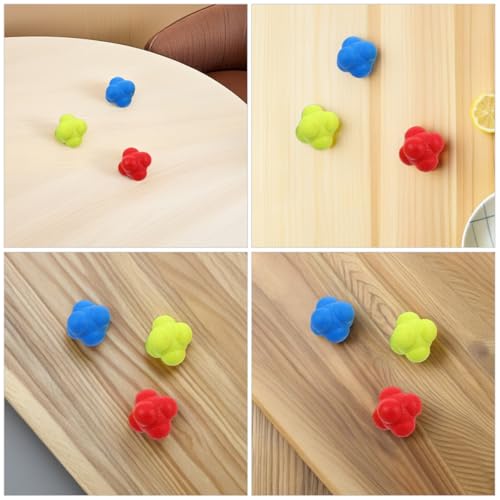 Abaodam 6pcs Agility Reflex Training Balls 5.5cm Hexagon Shape High Difficulty Sports Reaction Balls for Body Coordination and Speed Training Suitable and Adults