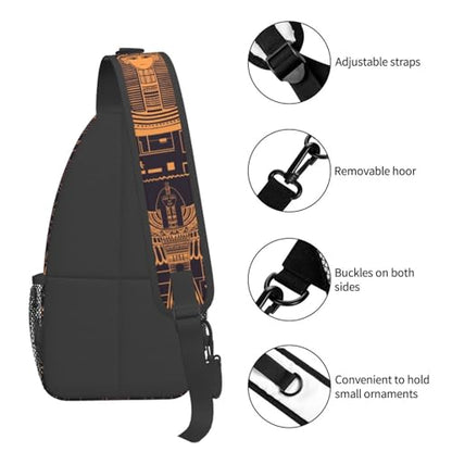 Ancient Egyptian Civilization Outdoor Crossbody Shoulder Bag For Unisex Young Adult Hiking Bicycling - color: 14