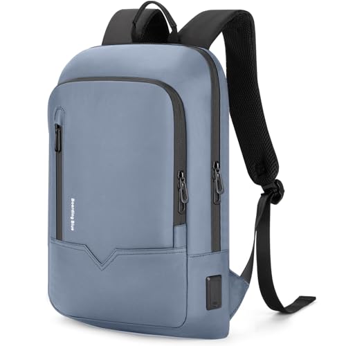Boardingblue Business Smart Backpack Waterproof fit 15.6 Inch Laptop Backpack with USB Charging Port,Travel Durable Backpack (Gray) - color: Gray