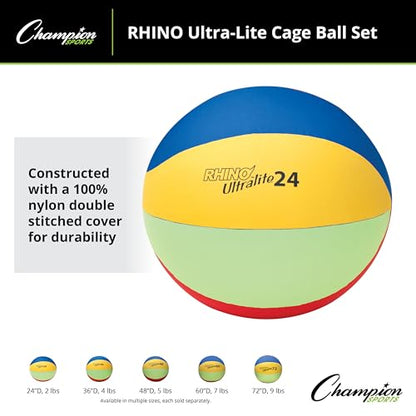 Champion Sports Rhino Lite Cage Ball Set - size: 24-Inch Diameter