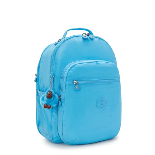 Kipling Women's Seoul Extra Large 17" Laptop Backpack, Durable, Roomy with Padded Shoulder Straps, Built-In Protective Sleeve - color: Powder Blue, size: Large