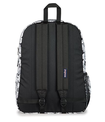 JanSport Cross Town Backpack - Simple Bag for Everyone with 1 Main Compartment, Front Utility Pocket - Premium Class Accessories - Doodle Dots - color: Doodle Dots Black/White/Grey