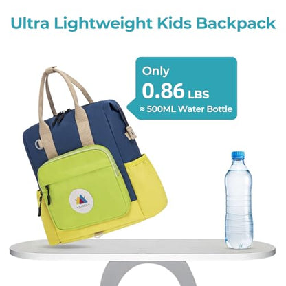 CLUCI Toddler Backpack For Boys, Toddler School Backpack For School & Travel, Small Kids Child Backpacks - color: Yellow Blue and Green