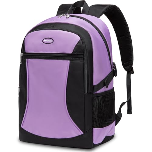 Backpack for Girls Teenage Bookbag Big Kids Elementary Grade Middle High School Student Teen Book Bag Mochilas Escolares Para Niños Kawaii Purple Knapsack Full Size 18 Inch Lightweight - color: Purple