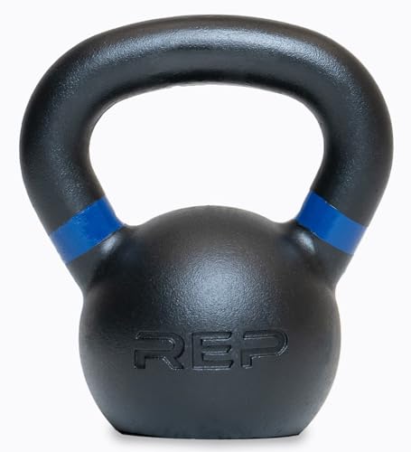 REP Fitness Single Kettlebells Weight Range, Cast Iron, Strength Training, Power Workout Equipment, Home Gym, Free Weights, Dumbbell Alternative, Exercise, Men, Women - style: 25lb