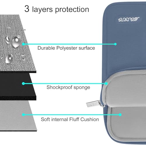 MOSISO Laptop Case 13 inch, Laptop Sleeve Compatible with MacBook Neo/Air/Pro 13 inch with A18/M5/M4/M3/M2/M1 Chip 2026-2016, Polyester Vertical Computer Sleeve Bag with Pocket, Steel Blue - color: Steel Blue, size: 13 inch
