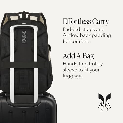 SwissGear 1900 Mini ScanSmart 16-Inch Backpack, Fits Up to 13-Inch Laptop, RFID Protection & ScanSmart TSA-Friendly Compartment, Oatmeal - color: Oatmeal