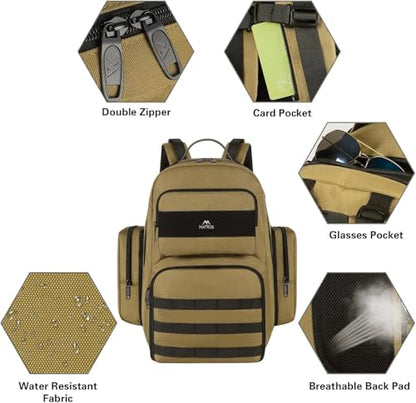 MATEIN Lunch Backpack for Men, 15.6 Inch Travel Laptop Backpack | Insulated Cooler Bag, Lunch box Rucksack, Extra Large Water Resistant College Work Computer Daypack, Gifts for Men - color: Brown