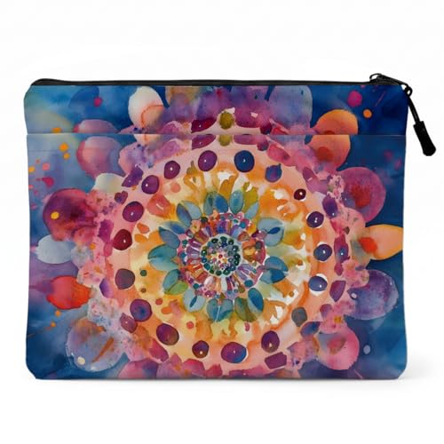 13.3 inch Laptop Case, Colorful Watercolor Floral Print Laptop Sleeve, Velvet Computer Sleeve with Pocket, Compatible with 13-13.3 Slim Laptops, Minimalist Notebook Bag for Friends for Business Work - color: Watercolor Floral 1426