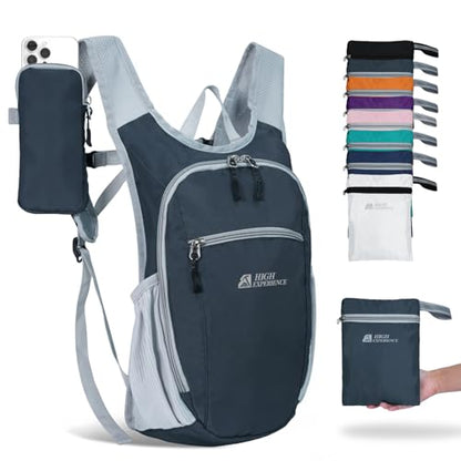 Small Hiking Backpack Packable Lightweight for Women Men - color: Gray, size: 10L