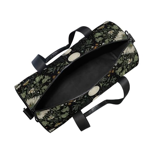 MNSRUU Sports Duffel Bags, Green Moth Athletic Gym Bag Overnight Workout Travel Tote Luggage for Men Women Yoga - color: Moths I18601