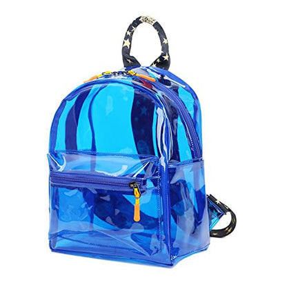 TINYAT Transparent Small Clear Backpack - Waterproof Cute Clear Mini Bag - color: Blue/Cb