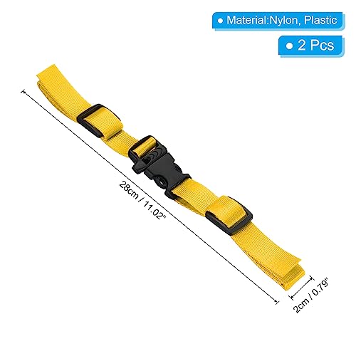 PATIKIL Backpack Belt Strap, 2 Pack Nylon Webbing Adjustable Replacement Waist Strap with Quick-Release Buckle for Pack Backpack Luggage Bags, Yellow - color: Yellow