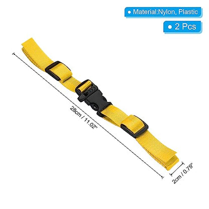 PATIKIL Backpack Belt Strap, 2 Pack Nylon Webbing Adjustable Replacement Waist Strap with Quick-Release Buckle for Pack Backpack Luggage Bags, Yellow - color: Yellow