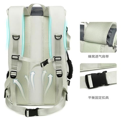 Travel Backpack with Shoe Compartment for Men, Water-resistant Large Luggage Weekender Bag Daypack for Sports 30L - color: Pink 2