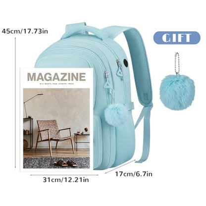 kadilong Set of School Backpack for Teen Girls Bookbag Middle High School College,Back Pack Women Mochila Escolar para Niñas,Blue - color: 3 Pack-blue, size: 15,6 inch