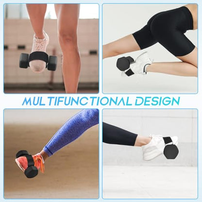 BESPORTBLE Feet Dumbbell Attachment 1 Pair Adjustable Ankle Weights Strap for Leg Extensions Hamstring Curls Hip Flexor Glute Kickbacks Home Gym Workout Gear