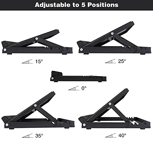 Steel Calf Stretcher,Portable Slant Board,Adjustable Ankle Incline Board and Stretch Board with Full Non-Slip Surface,5 Positions,16”x14