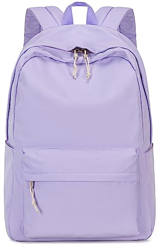 Bluboon School Backpack for Teen Girls Women Laptop Backpack College Bookbags Middle School Travel Work Commuter Back Pack（Lavender） - color: Light Purple