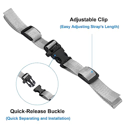 PATIKIL Backpack Belt Strap, 2 Pack Nylon Webbing Adjustable Replacement Waist Strap with Quick-Release Buckle for Pack Backpack Luggage Bags, Grey - color: Grey