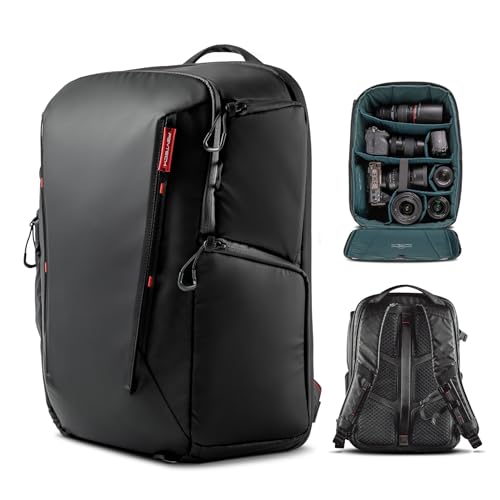 PGYTECH OneMo Lite Camera Backpack 22L for DJI, Sony, Canon, Nikon, OSMO Action/Pocket, DSLR/SLR Mirrorless, Camera Tripod Photographer Bag Gift, Camera Pack Black, Weekend Bag