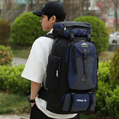 Lawaia 70L Hiking Backpack Large Camping Pack Backpacking Bag Rucking Backpacks Outdoor Trekking Travel Rucksack for Men Women-Dark Blue - color: Blue