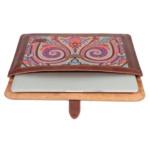 LONDO Leather Sleeve Compatible with MacBook Pro 16 & MacBook Pro 15 Inch (M5, M4, M3, M2, M1, Pro, Max), Premium Top Grain Leather Laptop Bag, 2020 to 2026 Models - color: Brown, size: 15-16 inches