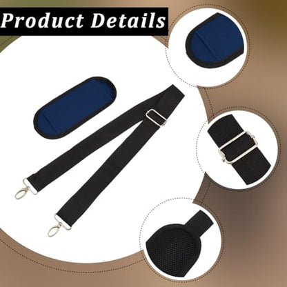 GORGECRAFT 37mm Chair Carrying Strap Adjustable Beach Chair Backpack Anti-Slip Shoulder Straps Replacement Universal for Briefcase Laptop Messenger Crossbody Bag Luggage Duffel Camera - color: Black