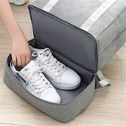 Multifunctional Travel Backpack Fitness Bag Large Capacity Clothes Shoes Storage Yoga Sports Handbag - color: Gray
