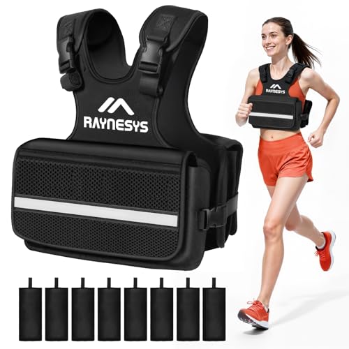 Adjustable Weighted Vest Women Men,1-12/1-20/1-30 LBS Weight Vests with Adjustable Shoulder Strap, 8 Ironsand, Large Pocket, Reflective Strip,Weighted Vest Men and Women for Workout, Strength Training - size: 1-20 lbs