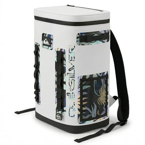 Quiksilver Cooler, 24 Cans, 48H Insulated Cooling, Leak Proof, Waterproof IPX7, Heavy Duty Cooler Bag for Beach, Camping, Fishing - color: Blueweed, size: 20L