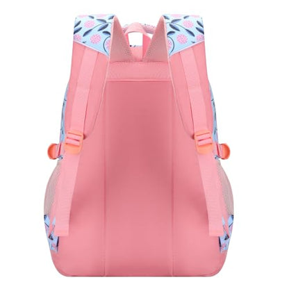 MYGOO Girls School Backpack Archibald Berry Pink Bookbag for Elementary Middle School Ages 5-12, 17 inch Large Capacity 24L Kids Student Travel Bags - color: Archibald Berry Pink