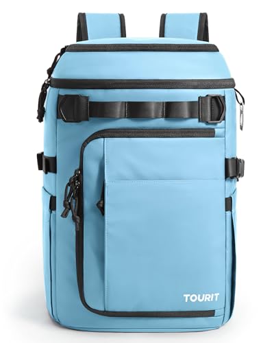 TOURIT Cooler Backpack 32 Cans Large Capacity Insulated Backpack Cooler Bag for Men Women to Picnic, Hiking - color: Slate Blue