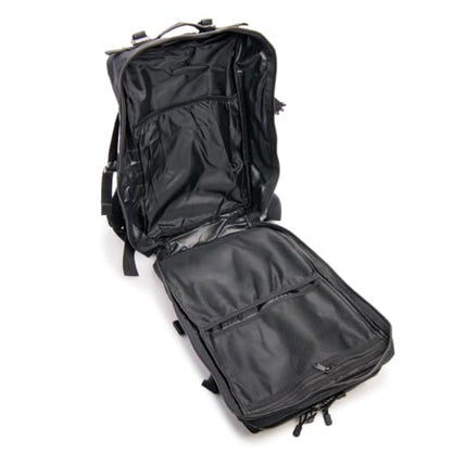 Large Laser-cut MOLLE Backpack with Pistol Retention System, Black, Modular and Lightweight Design for EDC, Range, or Tactical Use - color: Black