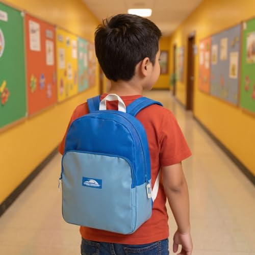 Trail maker 15 Inch Backpack for Kids, Preschool, Elementary & Middle School Students – Spacious Bookbag with Large Front Pocket, Adjustable Straps, Fits up to 13 Inch Laptop (Blue) - color: Blue