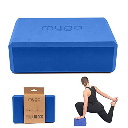 MYGA Yoga Block,Lightweight EVA Foam Yoga Brick,High Density Non-Slip Block for Yoga Poses, Pilates, Balance and Flexibility - color: Royal Blue