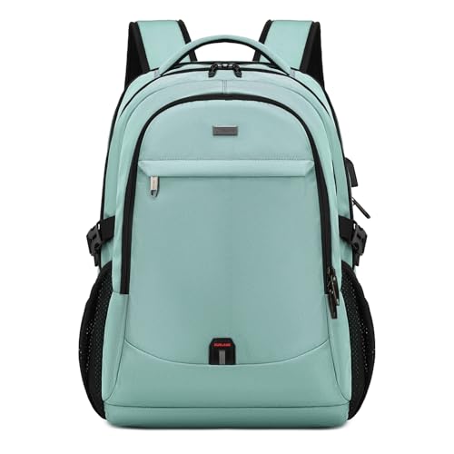 DUSLANG 17 Inch Laptop Backpack for Travel Water Resistant College Backpack for Men/Women Laptop Bag with USB Charging Port, Green A - color: Green-a, size: 17 Inch