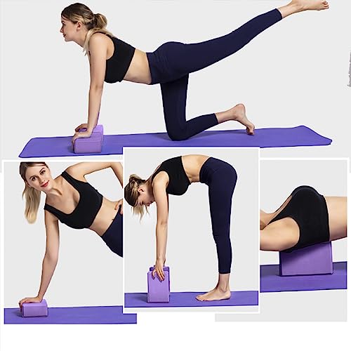 Muka Yoga Blocks 4x6x9 Inch, High Density EVA Foam Yoga Brick for Meditation, Pilates - color: Blue, size: 2 pack