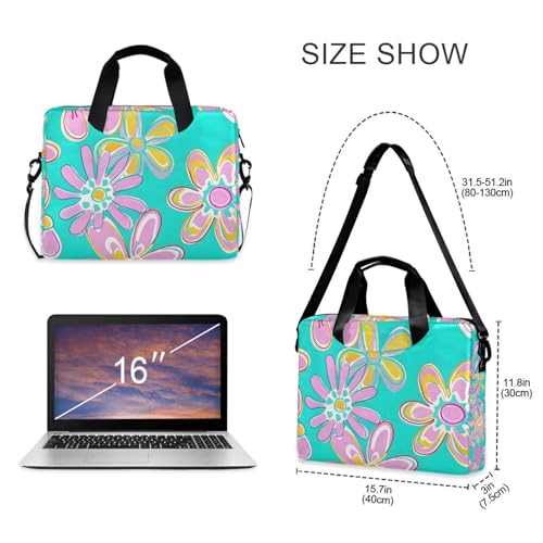 JIPONI Laptop Bag For Women Men, 15.6 16 IN Tote Work bags, Briefcase Messenger Computer Case 01 - color: Multi 9