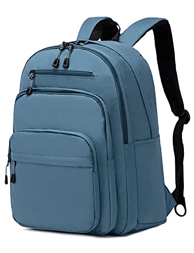 Lanola Basic Multi-Pocket Multipurpose Backpack Classical Water Resistant Bookbag For School Business Travel or Casual Daypack Backpacks For Men Or Women - Turquoise - color: Turquoise