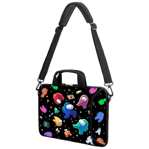 17" Shoulder Bag Adjustable shoulder strap Laptop sleeve Carrying case with mouse and power adapter storage bag (Games-1) - color: Games-1