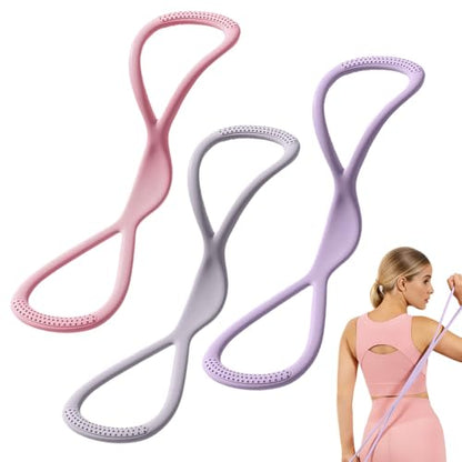 Resistance Bands, Figure 8 Fitness Resistance Band, Exercise Bands with Handles, Chest Expander Strap, Fullbody Yoga Pulling Rope, Stretching Equipment for Arm, Back - color: 3pcs-Set1 35lbs