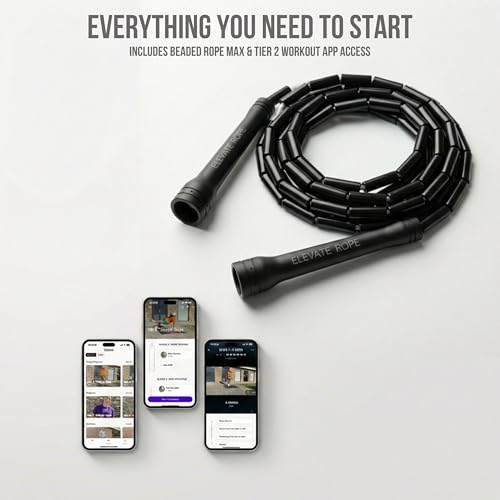 Pro-Grade Beaded Jump Rope for Beginners - color: Black