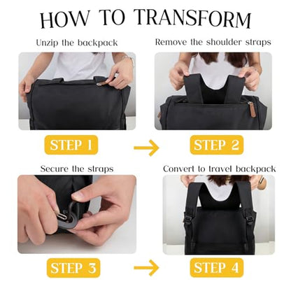 Diaper Bag Backpack Mommy Bag Large Capacity Diaper Backpack Travel Essential Baby Diaper Bag for Mom and Dad, Black - color: Black