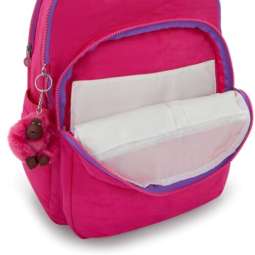 Kipling Women's Seoul Extra Large 17" Laptop Backpack, Durable, Roomy with Padded Shoulder Straps, Built-In Protective Sleeve - color: Azalea Pink, size: 13.5''L x 17.75''H x 9''D