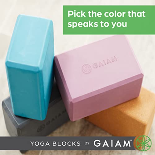 Gaiam Yoga Block - Supportive Latex-Free Eva Foam - Soft Non-Slip Surface with Beveled Edges for Yoga, Pilates, Meditation - color: Tri-Color Skyline, style: 1 Block
