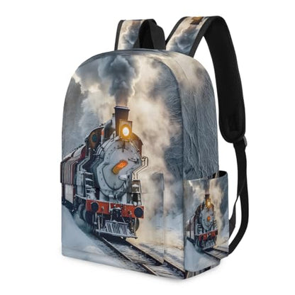 Locomotive Train Kids Backpack for Boys Girls Winter Transport Preschool Toddler Backpack Kindergarten Nursery Bookbag Travel Children School Bag - color: Locomotive