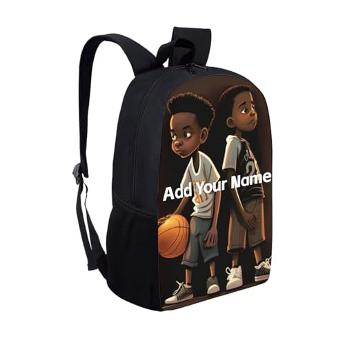 Afro Backpack for Boys 8-12/10-12 Bookbag Boys Kindergarten School Bag Girls African Kids Black Book Bag with Side Pocket Personalized Student Schoolbag - color: African Black Girl-13