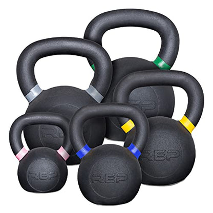 REP Fitness Kettlebell Set and Singles, 4kg to 24kg, 9lb to 53lb Weight Range, Cast Iron, Strength Exercise Training, Home Gym, Power Workout Equipment, Free Weights, Dumbbell Alternative - style: 8-24 kg set